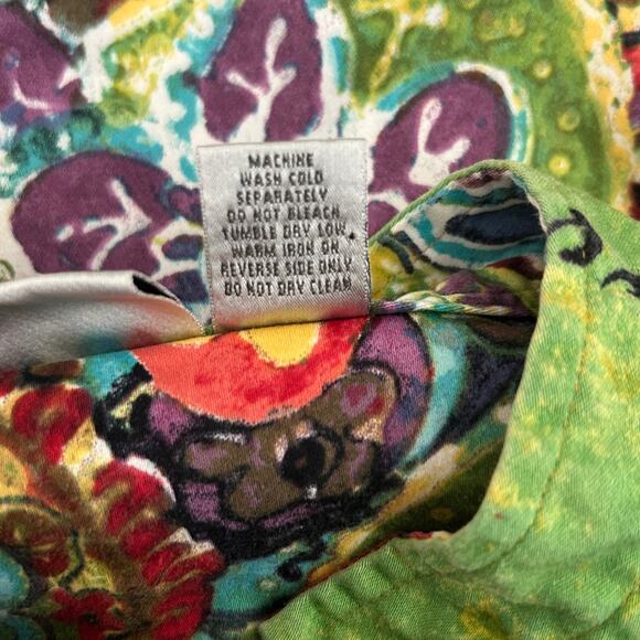 Chicos 1 Women Jacket M Colorful Paisley Whimsy Artsy Boho Maximalist Eclectic - Picture 11 of 13